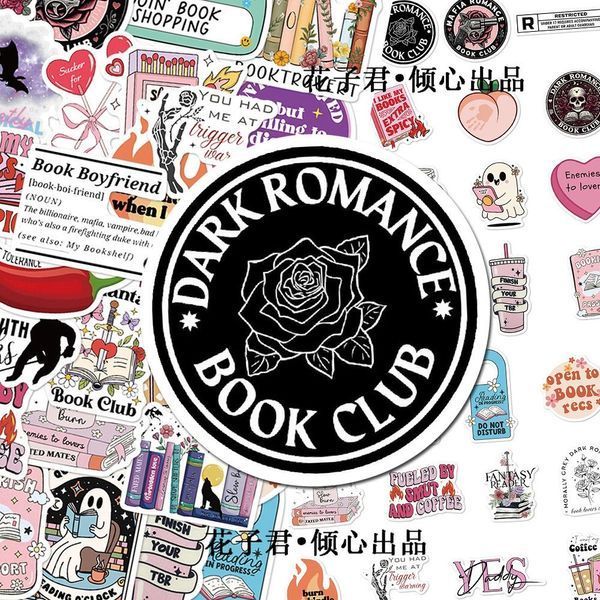 10 випадкових наліпок "book lover club"  фото