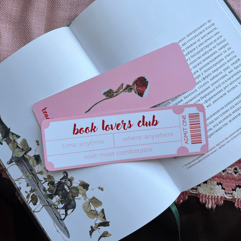 Закладинка для книг "Book lovers club" фото