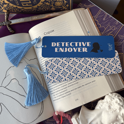 Закладка для книг з китицею  "Detective enjoyer" фото
